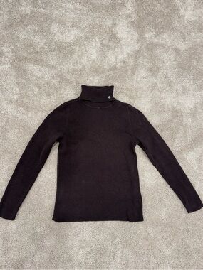 Ralph Lauren chocolate brown Ribbed Turtleneck Sweater